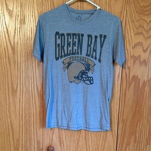 Next Level Apparel Gray Green Bay Football Tee